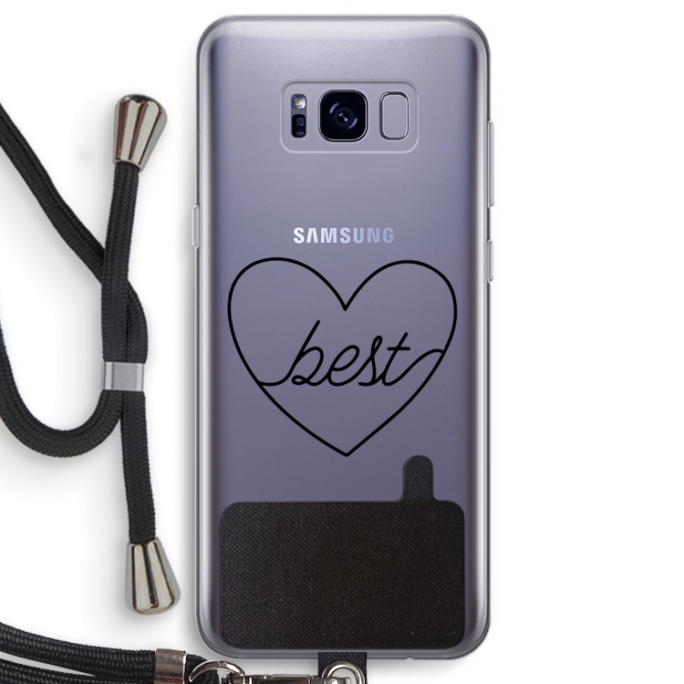 Best heart black: Samsung Galaxy S8 Transparant Hoesje met koord