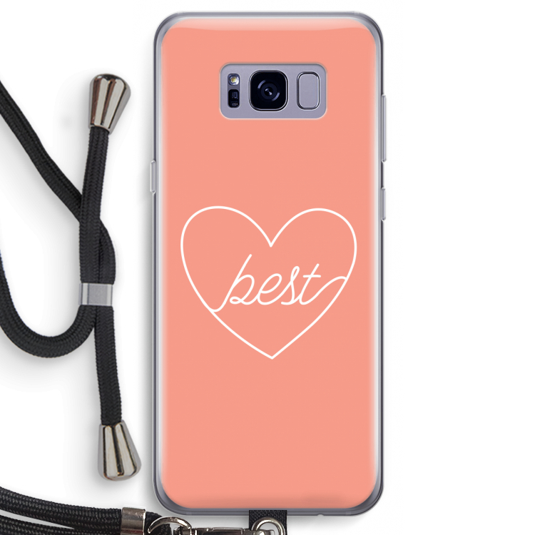 Best heart: Samsung Galaxy S8 Transparant Hoesje met koord