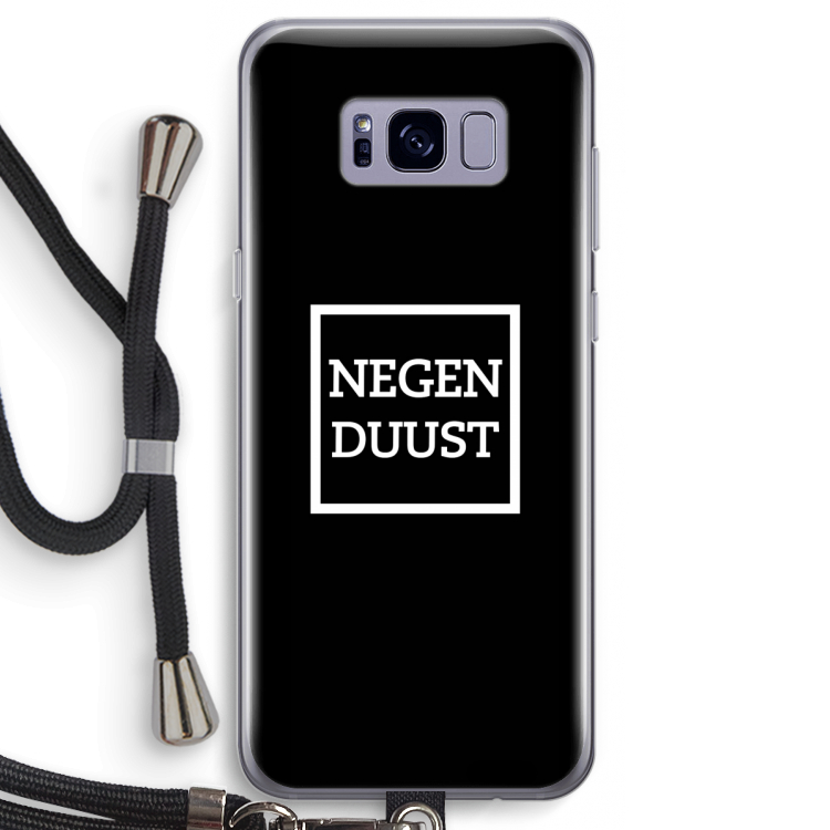 Negenduust black: Samsung Galaxy S8 Transparant Hoesje met koord