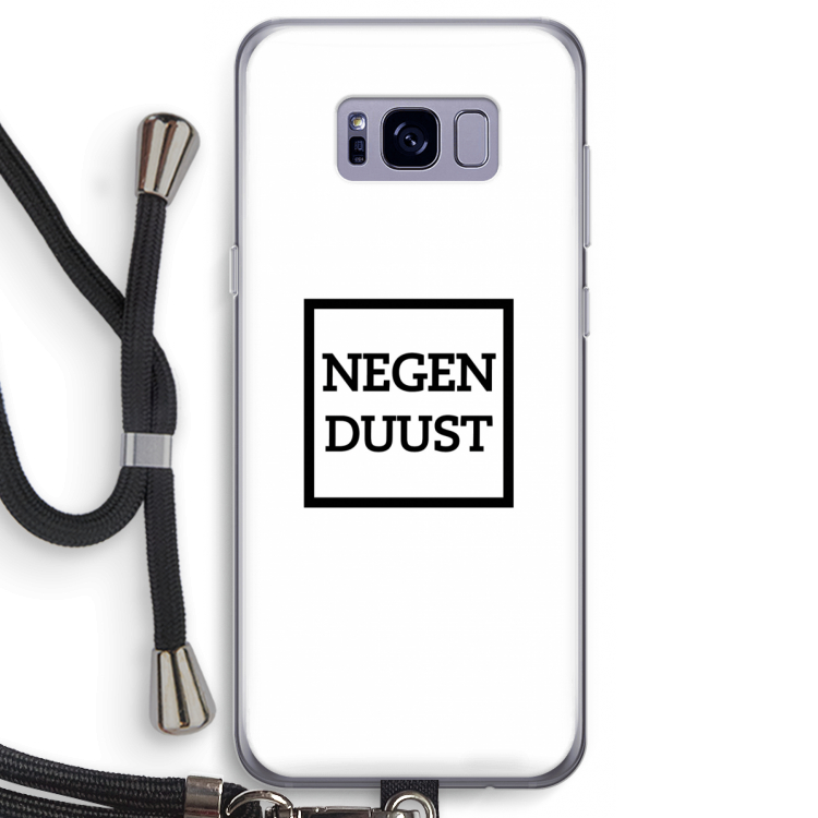 Negenduust vierkant: Samsung Galaxy S8 Transparant Hoesje met koord