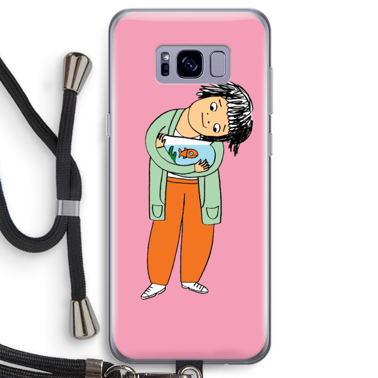 Visknuffel: Samsung Galaxy S8 Transparant Hoesje met koord