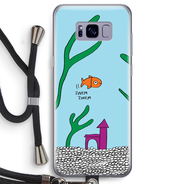 Aquarium: Samsung Galaxy S8 Transparant Hoesje met koord