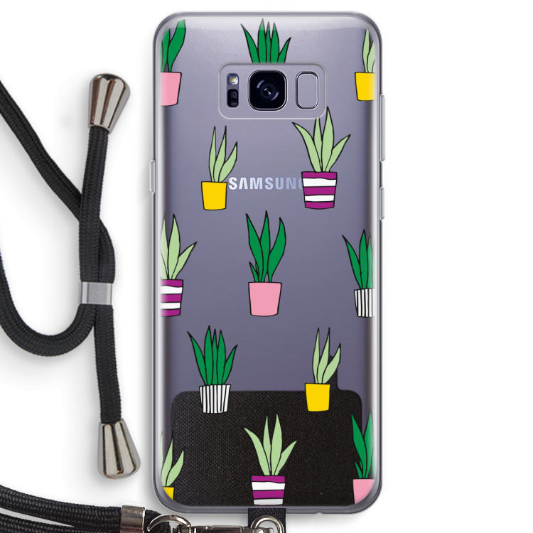 Sanseveria: Samsung Galaxy S8 Transparant Hoesje met koord