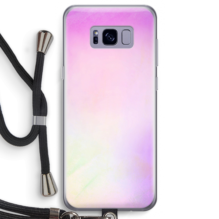 Flow mist pastel: Samsung Galaxy S8 Transparant Hoesje met koord