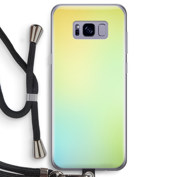 Minty mist pastel: Samsung Galaxy S8 Transparant Hoesje met koord