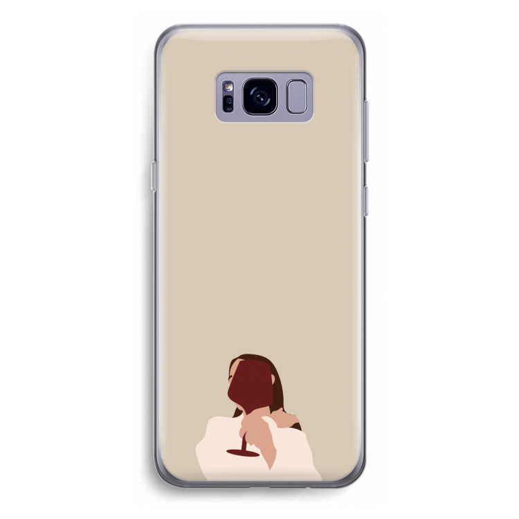 I drink wine: Samsung Galaxy S8 Transparant Hoesje