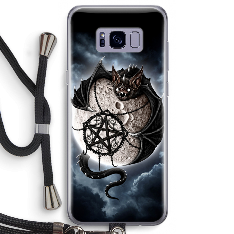 Volle maan: Samsung Galaxy S8 Transparant Hoesje met koord