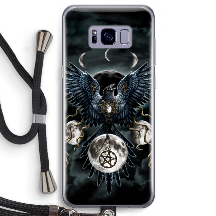 Sinister Wings: Samsung Galaxy S8 Transparant Hoesje met koord
