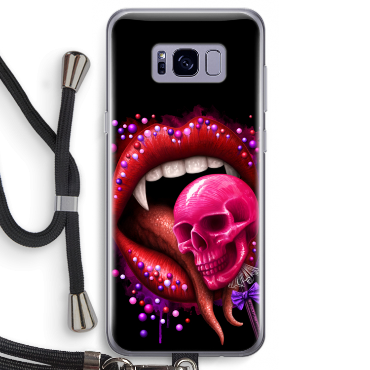 Dodelijk zoet: Samsung Galaxy S8 Transparant Hoesje met koord