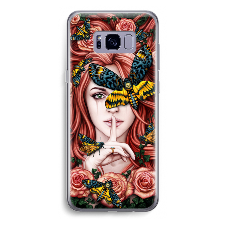 Lady Moth: Samsung Galaxy S8 Transparant Hoesje