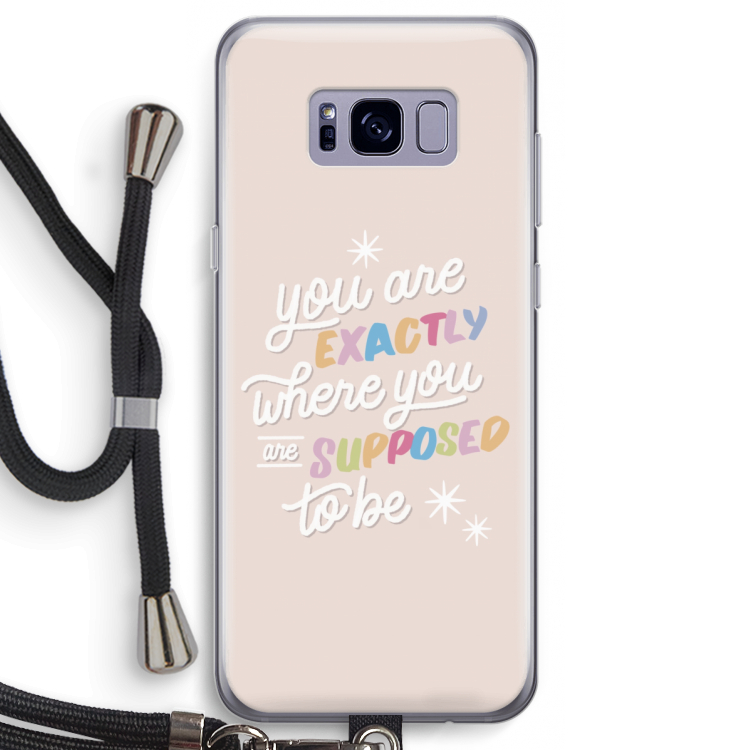 Right Place: Samsung Galaxy S8 Transparant Hoesje met koord