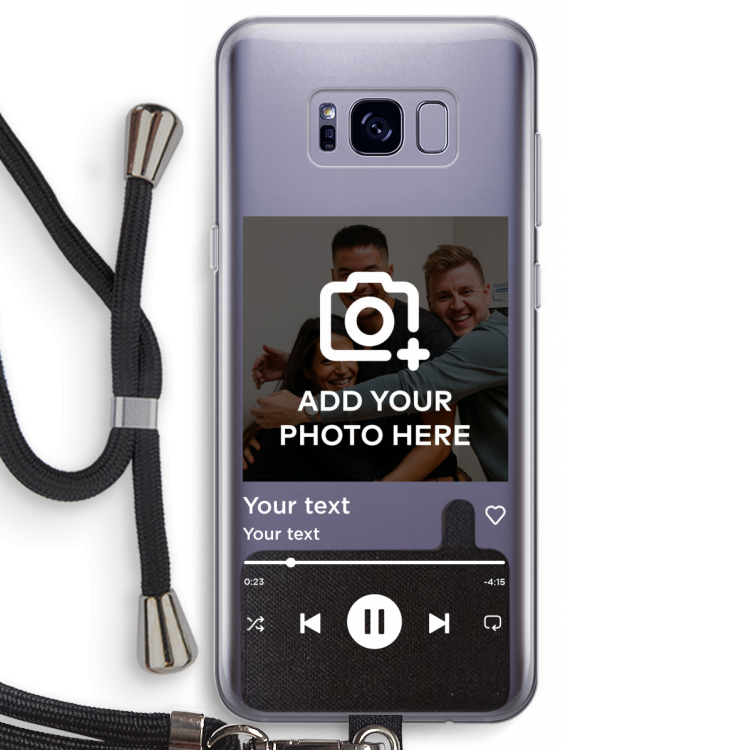 Music Player: Samsung Galaxy S8 Transparant Hoesje met koord