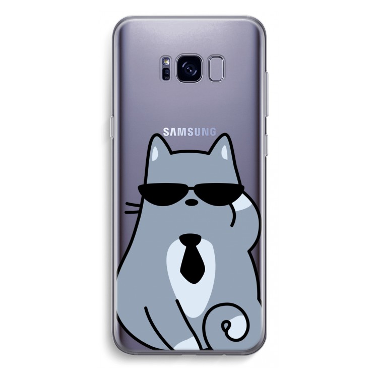 Cool cat: Samsung Galaxy S8 Plus Transparant Hoesje