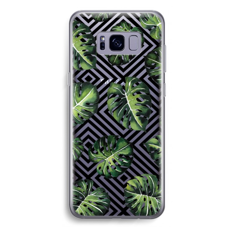 Geometrische jungle: Samsung Galaxy S8 Plus Transparant Hoesje