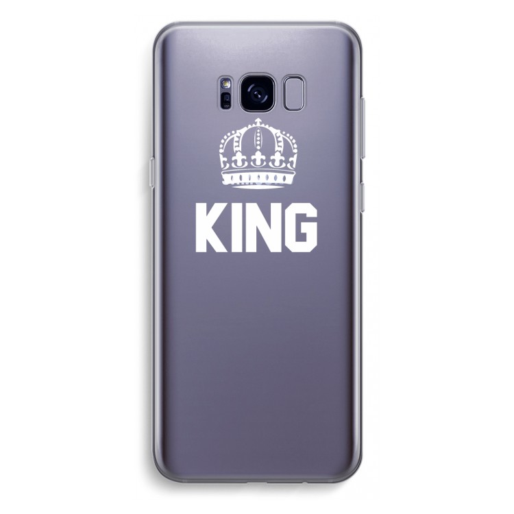 King zwart: Samsung Galaxy S8 Plus Transparant Hoesje