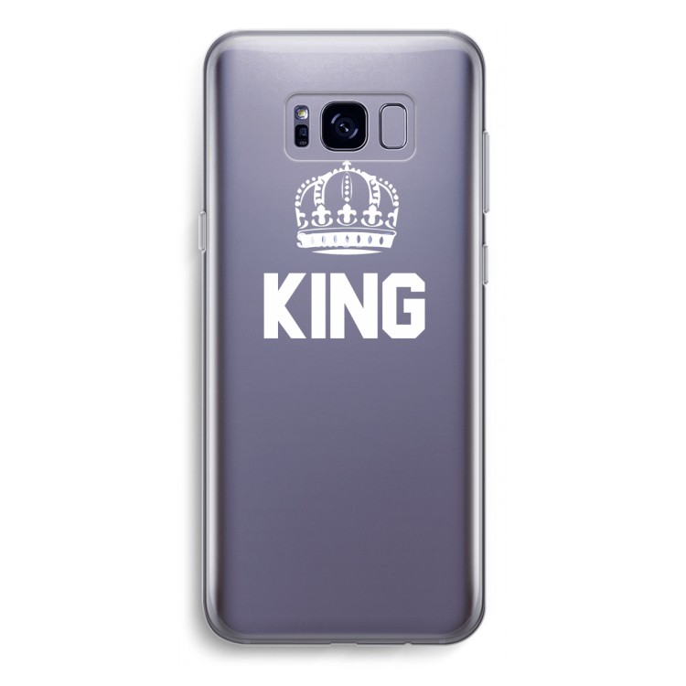 King zwart: Samsung Galaxy S8 Plus Transparant Hoesje