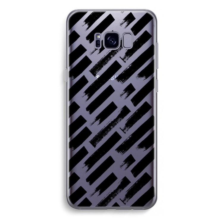 Zwarte vegen: Samsung Galaxy S8 Plus Transparant Hoesje