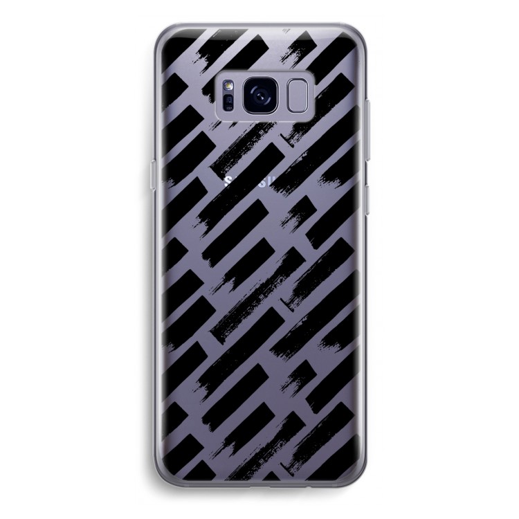 Zwarte vegen: Samsung Galaxy S8 Plus Transparant Hoesje
