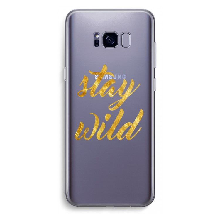 Stay wild: Samsung Galaxy S8 Plus Transparant Hoesje