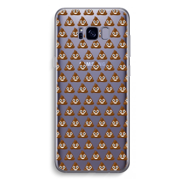 Poop emoji: Samsung Galaxy S8 Plus Transparant Hoesje