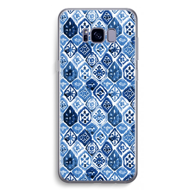 Blauw motief: Samsung Galaxy S8 Plus Transparant Hoesje