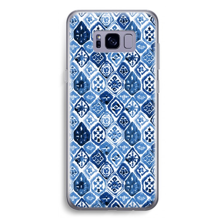 Blauw motief: Samsung Galaxy S8 Plus Transparant Hoesje