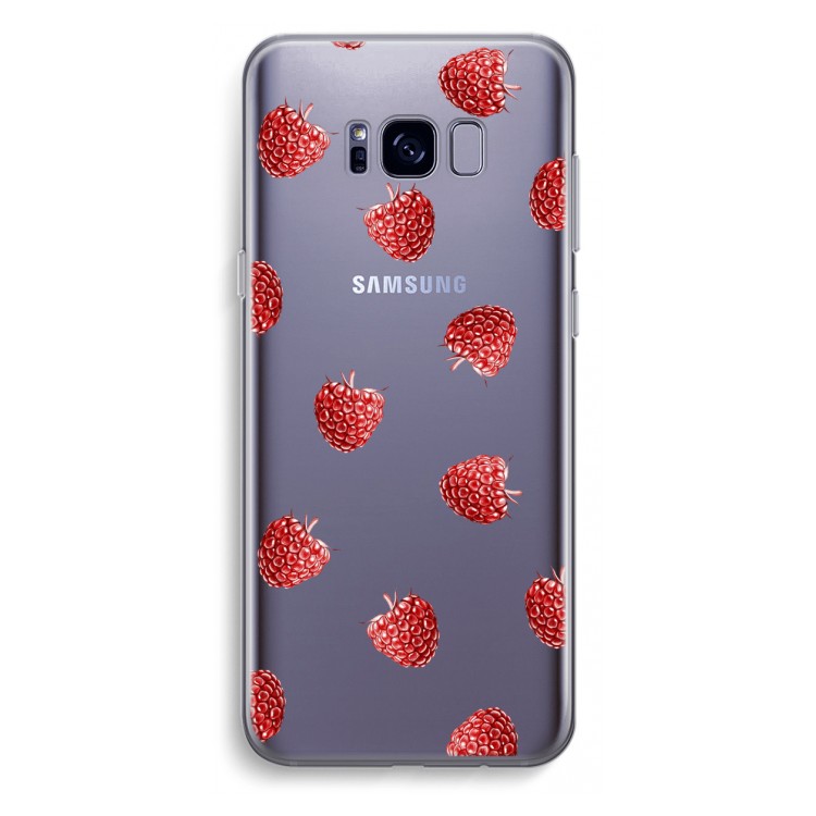 Framboosjes: Samsung Galaxy S8 Plus Transparant Hoesje