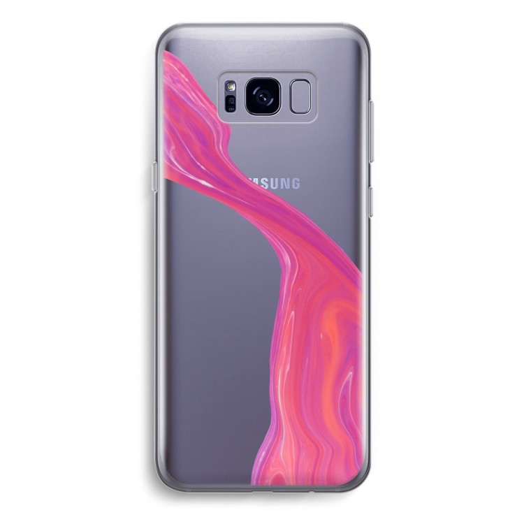 Paarse stroom: Samsung Galaxy S8 Plus Transparant Hoesje
