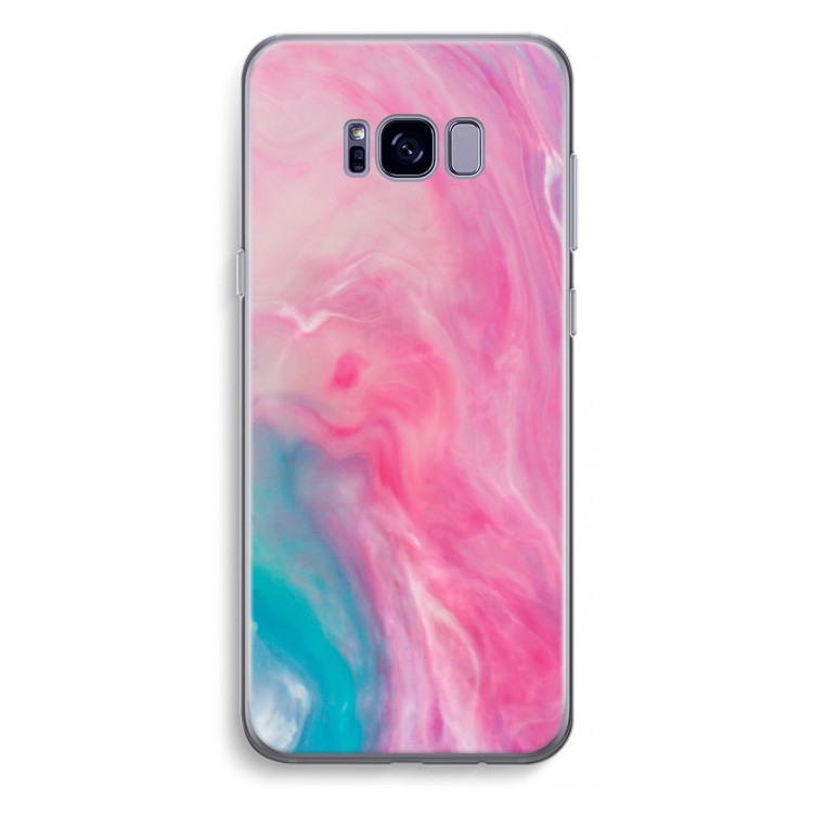 Roze explosie: Samsung Galaxy S8 Plus Transparant Hoesje
