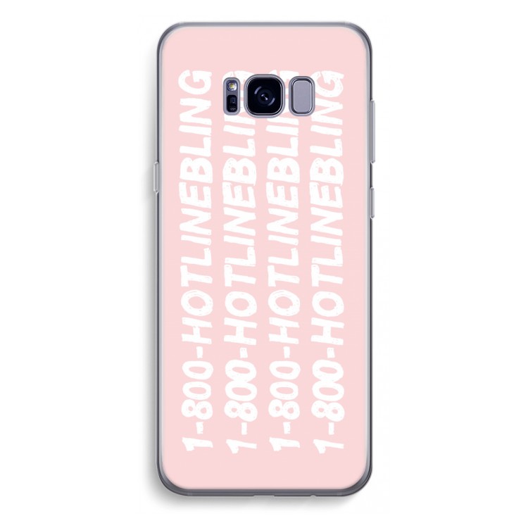 Hotline bling pink: Samsung Galaxy S8 Plus Transparant Hoesje