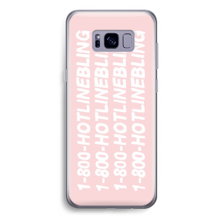 Hotline bling pink: Samsung Galaxy S8 Plus Transparant Hoesje
