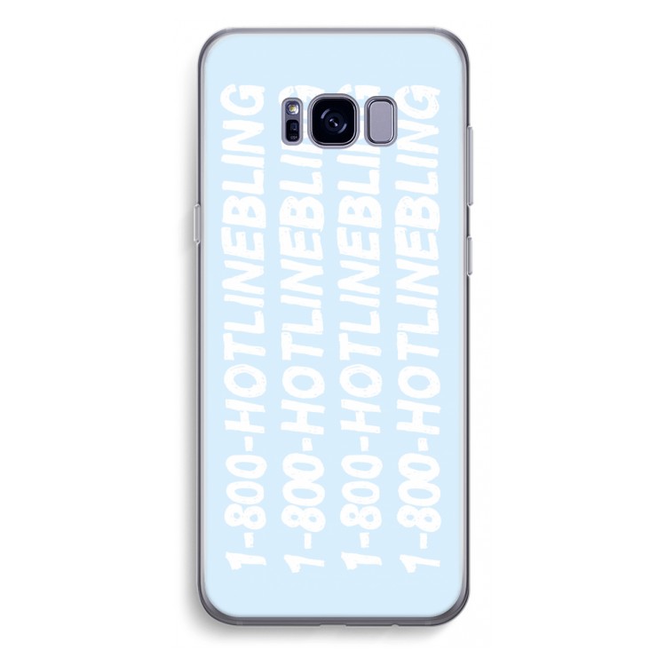 Hotline bling blue: Samsung Galaxy S8 Plus Transparant Hoesje