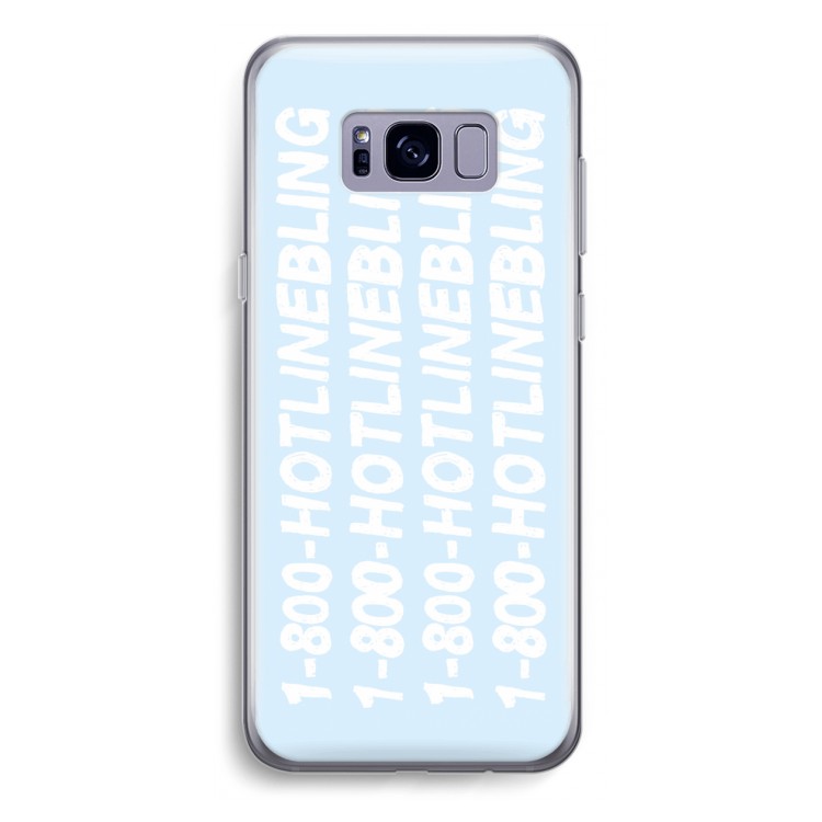 Hotline bling blue: Samsung Galaxy S8 Plus Transparant Hoesje