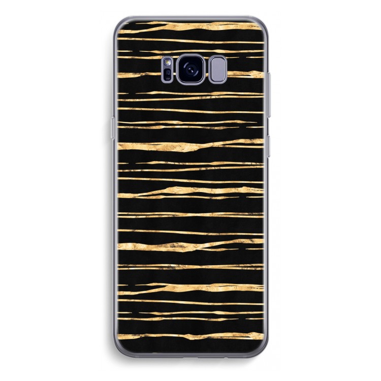 Gouden strepen: Samsung Galaxy S8 Plus Transparant Hoesje