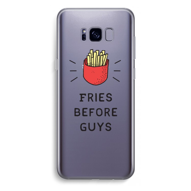 Fries before guys: Samsung Galaxy S8 Plus Transparant Hoesje