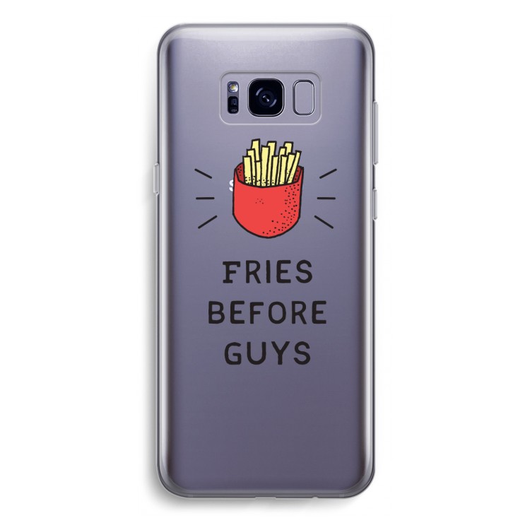 Fries before guys: Samsung Galaxy S8 Plus Transparant Hoesje