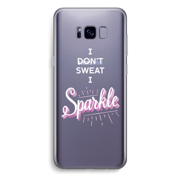 Sparkle quote: Samsung Galaxy S8 Plus Transparant Hoesje