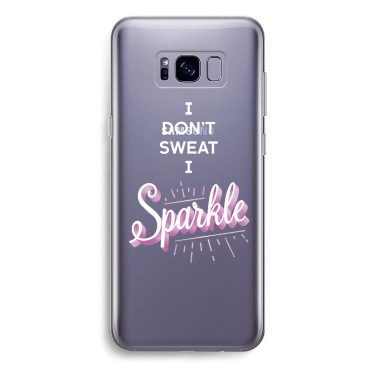 Sparkle quote: Samsung Galaxy S8 Plus Transparant Hoesje
