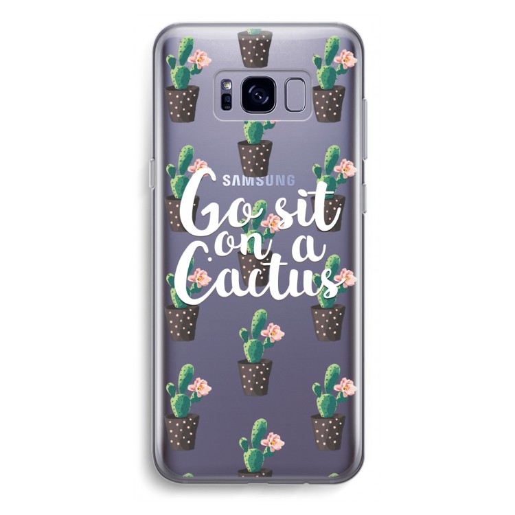 Cactus quote: Samsung Galaxy S8 Plus Transparant Hoesje