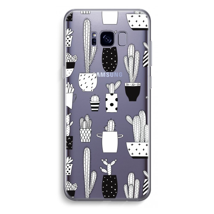 Cactusmotief: Samsung Galaxy S8 Plus Transparant Hoesje