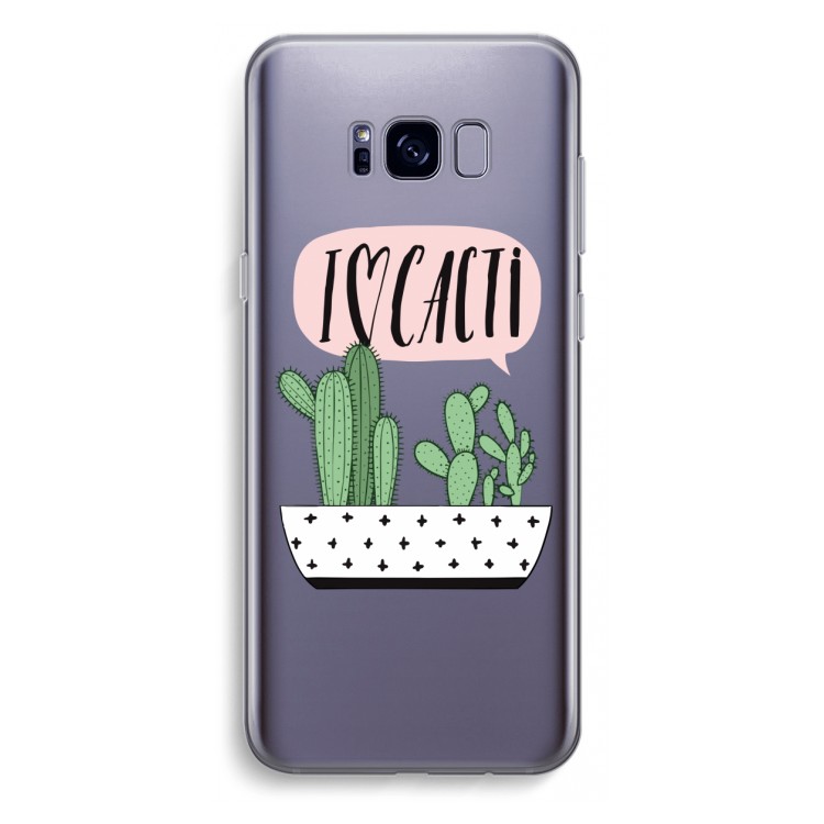 I love cacti: Samsung Galaxy S8 Plus Transparant Hoesje