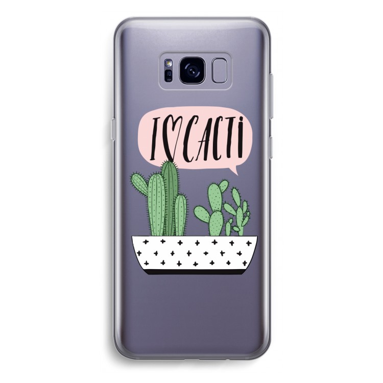 I love cacti: Samsung Galaxy S8 Plus Transparant Hoesje
