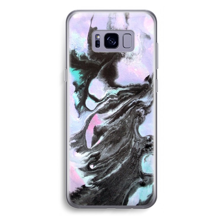 Pastel zwart: Samsung Galaxy S8 Plus Transparant Hoesje