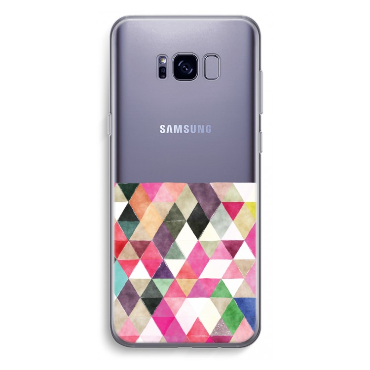 Gekleurde driehoekjes: Samsung Galaxy S8 Plus Transparant Hoesje