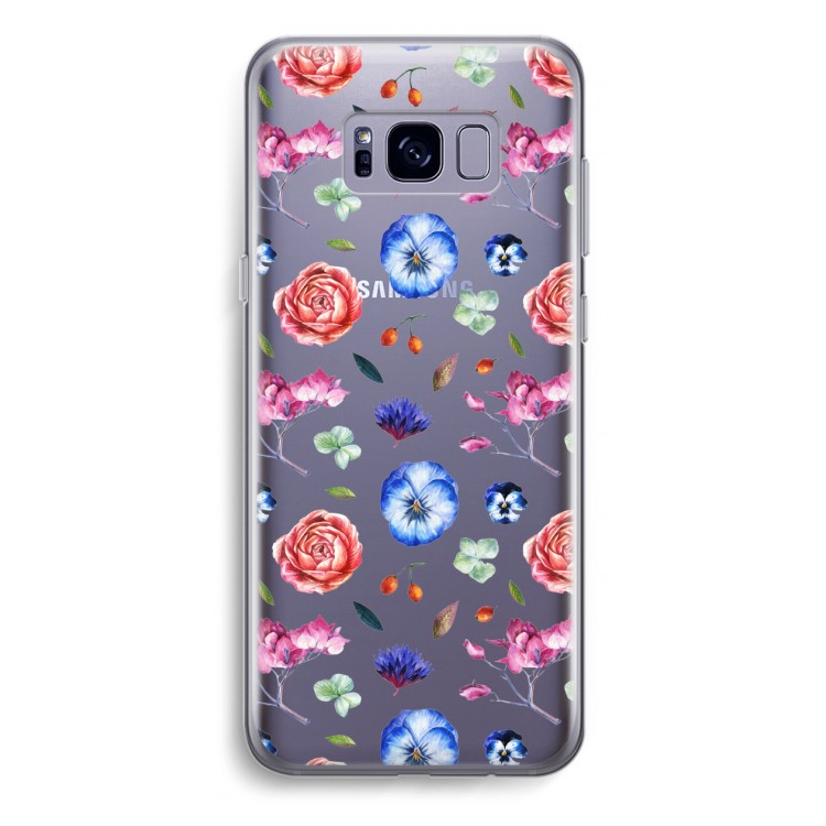 Bloemetjes: Samsung Galaxy S8 Plus Transparant Hoesje