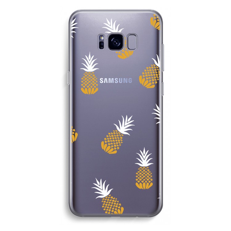 Ananasjes: Samsung Galaxy S8 Plus Transparant Hoesje