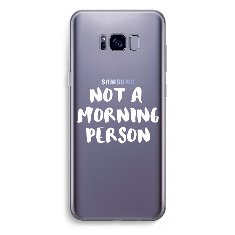 Morning person: Samsung Galaxy S8 Plus Transparant Hoesje