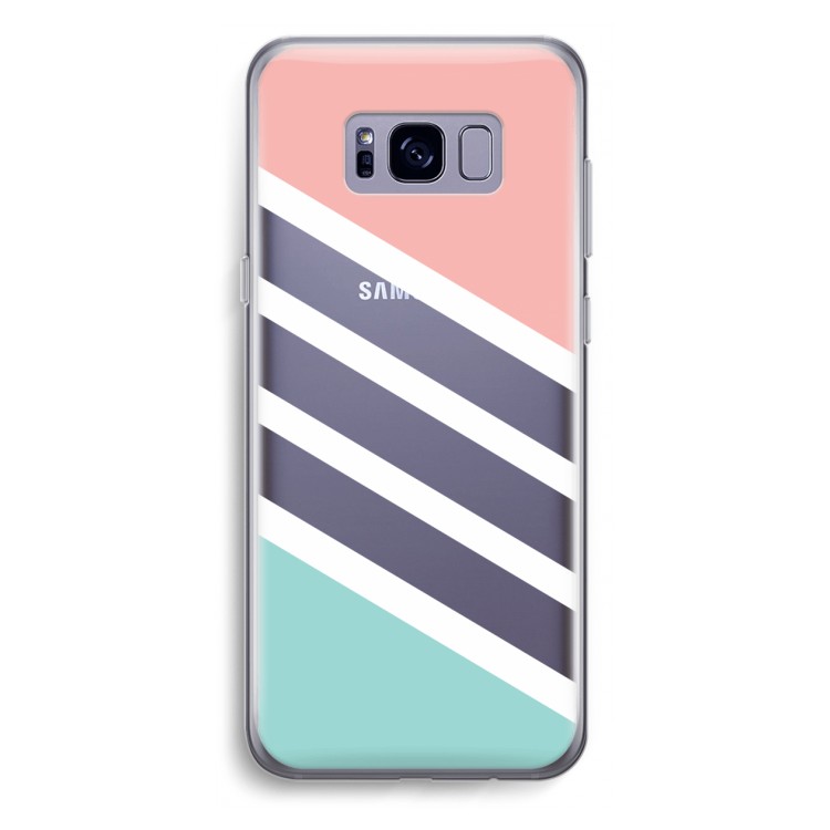 Strepen pastel: Samsung Galaxy S8 Plus Transparant Hoesje