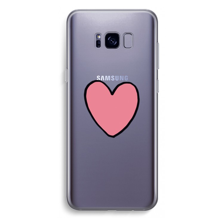 Hartje: Samsung Galaxy S8 Plus Transparant Hoesje
