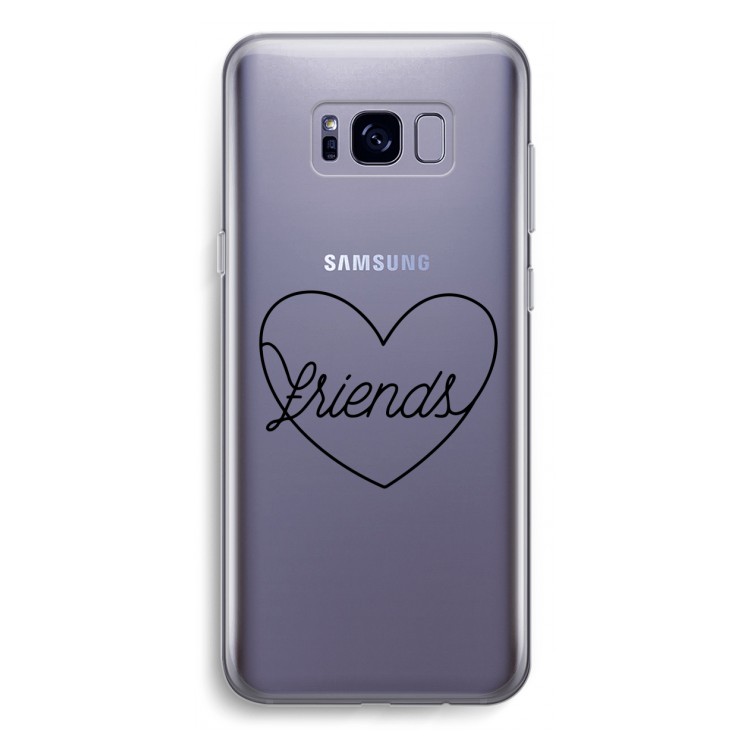 Friends heart black: Samsung Galaxy S8 Plus Transparant Hoesje